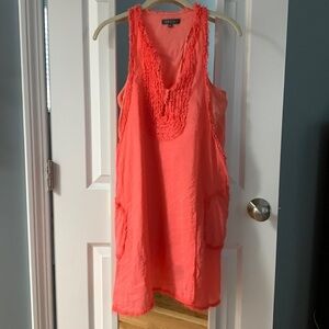 Gauzy Pull over‎ Coral Dress